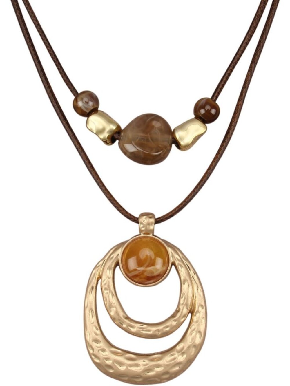 Chic Boho Chunky Circle Necklace for Women | Stylish Bohemian Jewelry Accessory